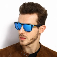 Поляризационные солнцезащитные очки, мужские, Ретро стиль, квадратные солнцезащитные очки, мужские, s, синие, для вождения, солнцезащитные очки, фирменный дизайн, спортивные, для улицы, зеркальные солнцезащитные очки