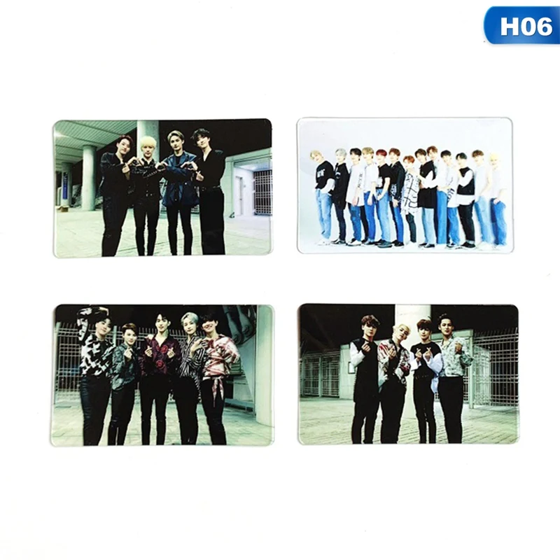 4 шт. K-pop BLACKPINK TWICE GOT7 TXT SEVENTEEN IZONE ПВХ прозрачное подвесное фото карта альбом фотостудии вентиляторы коллекция подарок
