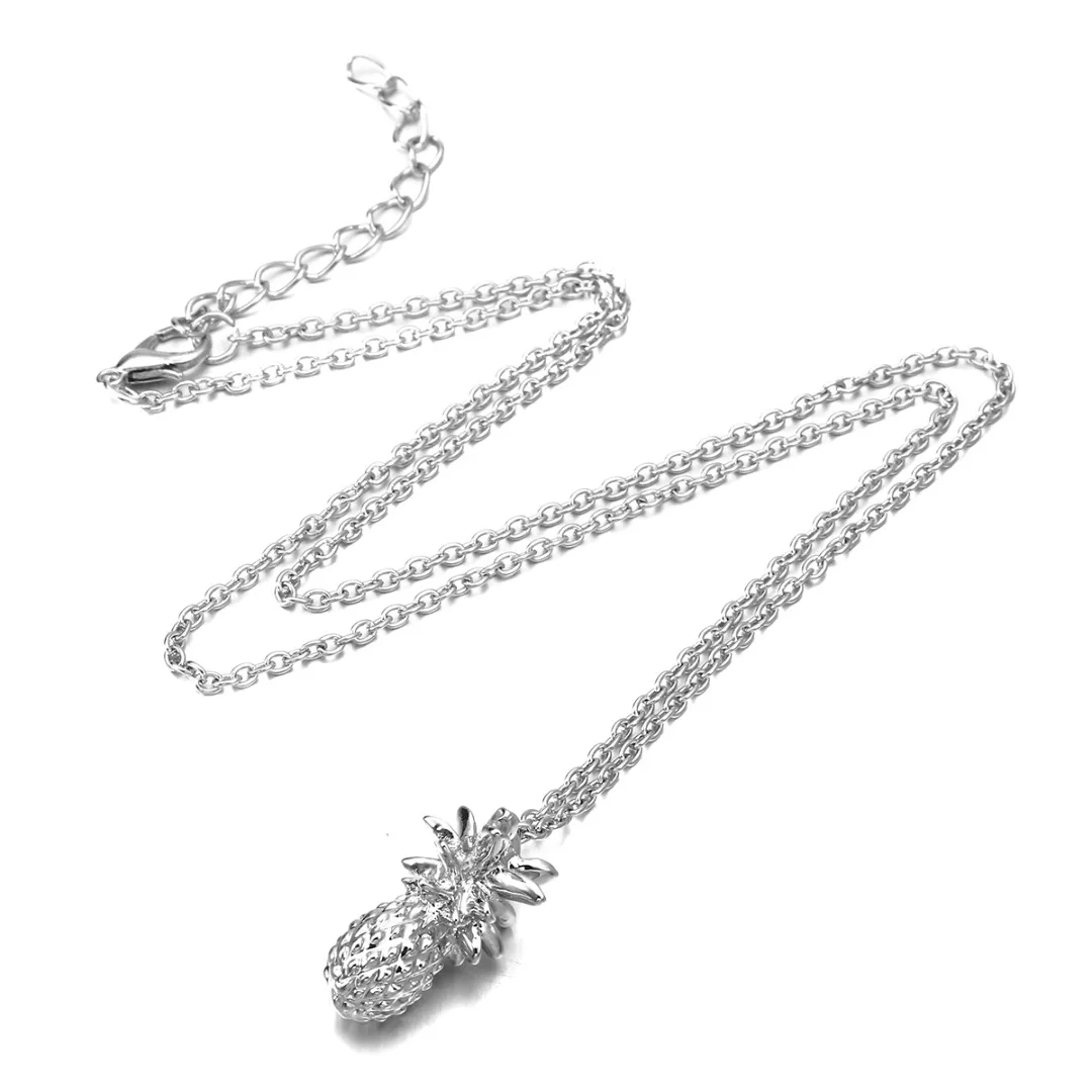 Fahion Design Pineapple Pendant Necklace For Women Girl Vintage Fruit Cute Link Chain Necklace Jewelry Accessories Shellhard