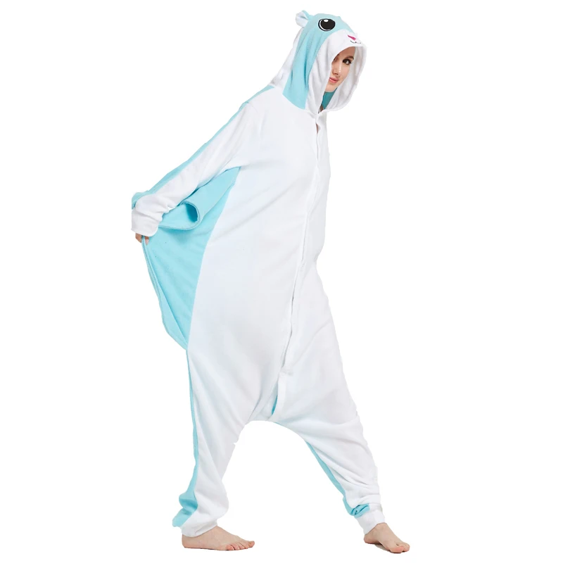 Kigurumi пижамы для взрослых Косплей Тигр собака слон Единорог Синяя Акула Onesie Lemur пижамы Домашняя одежда для вечеринок для женщин и мужчин