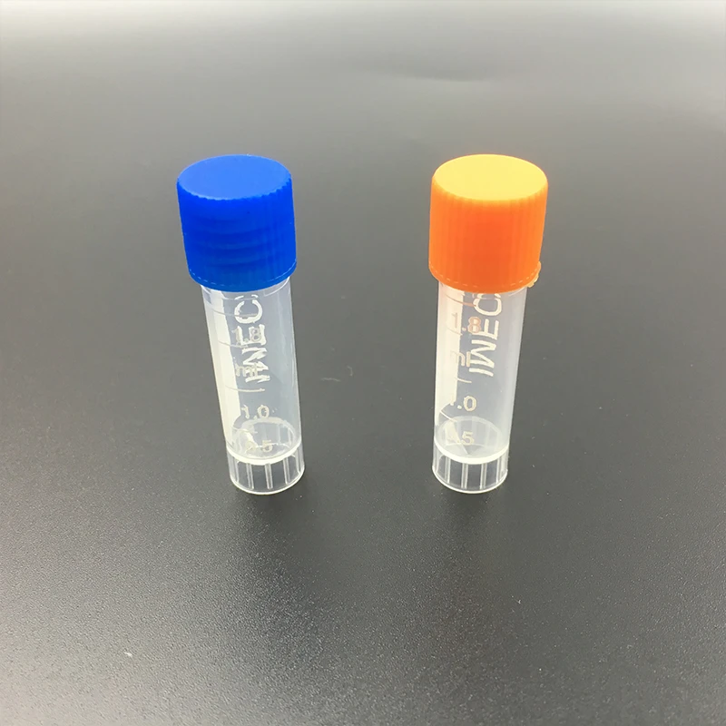 100PCS Graduation 1.8ml Centrifuge Tube 2ml Volume Plastic Bottles with Screw cap Transparent container Can legislate vials