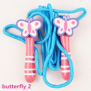 

Wholesale 30pcs/lot Non-Poisonous Colorful Kindergarten Pupil Kids Children Cartoon Cute Animal Wooden Handle Skipping Jump Rop
