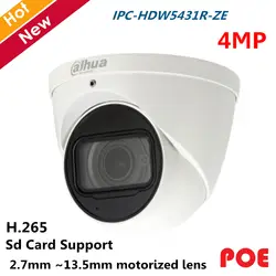 Dahua IP Камера 4MP H.265 2,7 мм-13,5 мм Моторизованный объектив Поддержка 128G sd карты Водонепроницаемый IP67 купол безопасности Камера IPC-HDW5431R-ZE