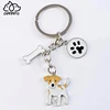 Jack Russell Terrier Key Chains For Women Men Alloy Metal Dog Pendant Key Ring Car Keychain Bag Charm Keyring gifts ► Photo 1/6