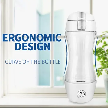 

Portable Hydrogen Water Ionizer Bottle Pure Hydrogen Generator with Drain Hole Seperate H2 and O2 High PET Bottle Use