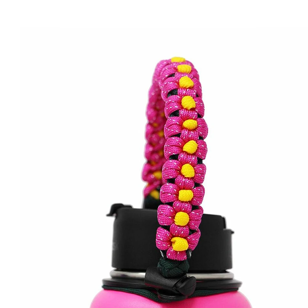 

Carrying Travel Handle Strap Cup Holder Water Bottle Paracord With Ring Accessories Simple Fits Wide Mouth For Hydro Flask