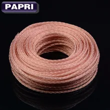 3.28ft/1M 8cores Teflon OCC copper Wire Upgrade Headphone Cable Audio Hifi DIY