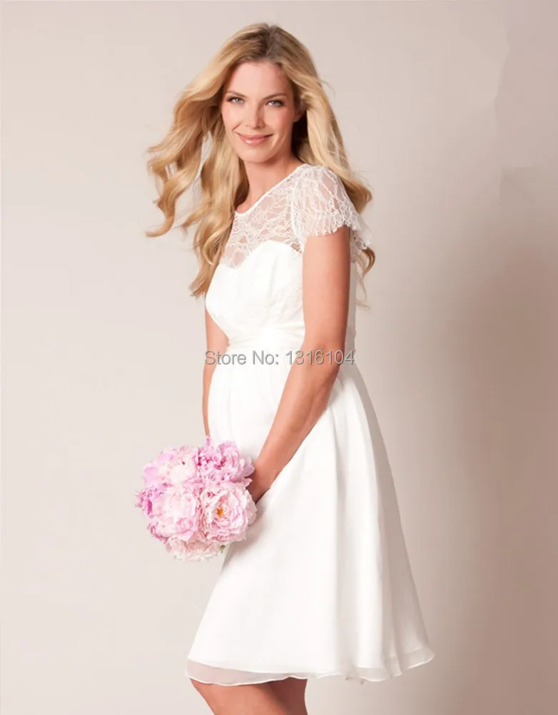 Punyakaes: Short Empire Waist Wedding Dress