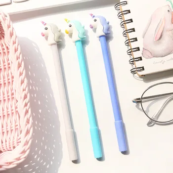 

36 pcs/Lot Korean mysterious unicorn gel pen 0.5mm Black ink pen writing girl gift Stationery School & Office supplies DB152