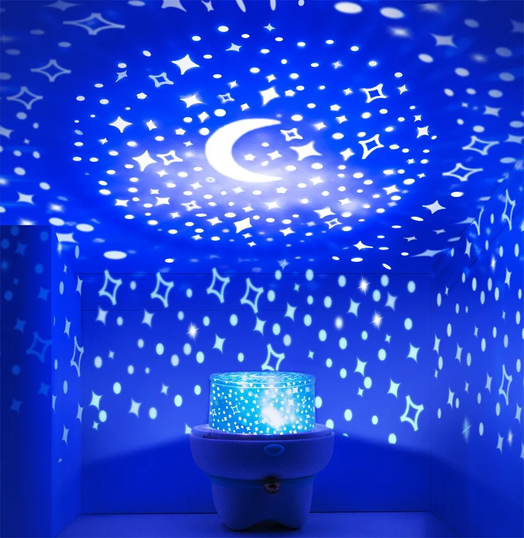 Волшебный прожектор "Планета" светодиодный красочный вращающийся ночной Светильник мигающий звездное пространство луна земля проектор лампа малыш-6 режимов