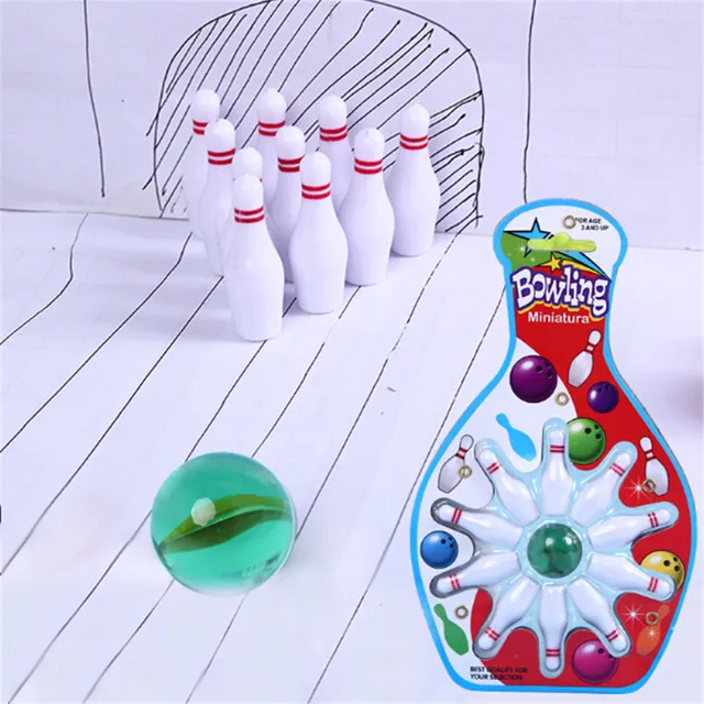 Best Price 1Set Creative ABS Plastic Bowling Ball Children's Mini Pinball Bowling Set Nursery Children Indoor Sports Toys