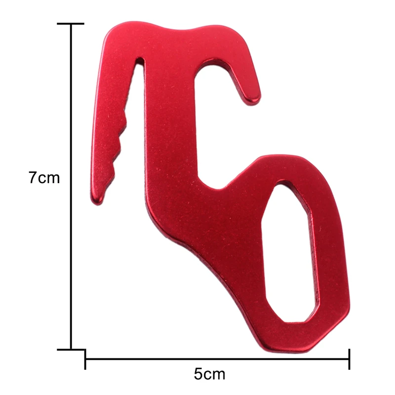 5PCS/Set 9-shaped Tent Rope Tensioner Hook Aluminum Alloy Fastener Adjustment Buckle Portable Outdoor Camping Binding Stopplate