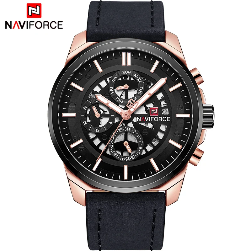 

NAVIFORCE Luxury Men Fashion Casual Sport Watches Men's Date Quartz Wrist Watch Male 24 Hour Military Clock Relogio Masculino
