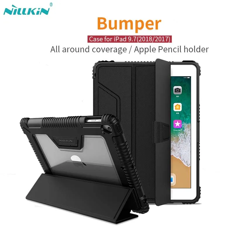 

Nillkin Smart Sleep Protective Cover for iPad 9.7" 2017/2018 Quality Leather Flip Cover for iPad 9.7 Shockproof Case