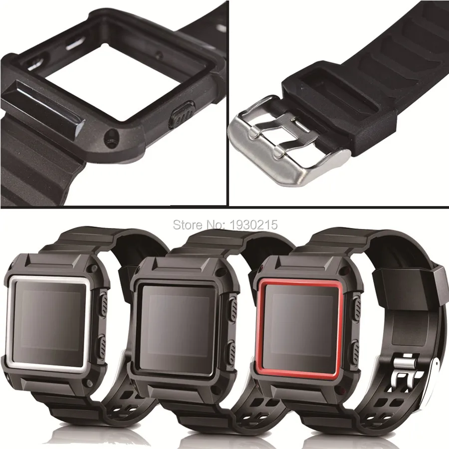 

2 in 1 Dual-layer Design Rugged Protective Case with Sport Strap Bands for Fitbit Blaze Smart Fitness Watch