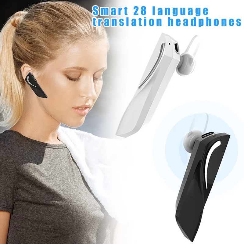 Новый смарт 28 переводчик язык устройство мгновенный портативный Bluetooth наушники