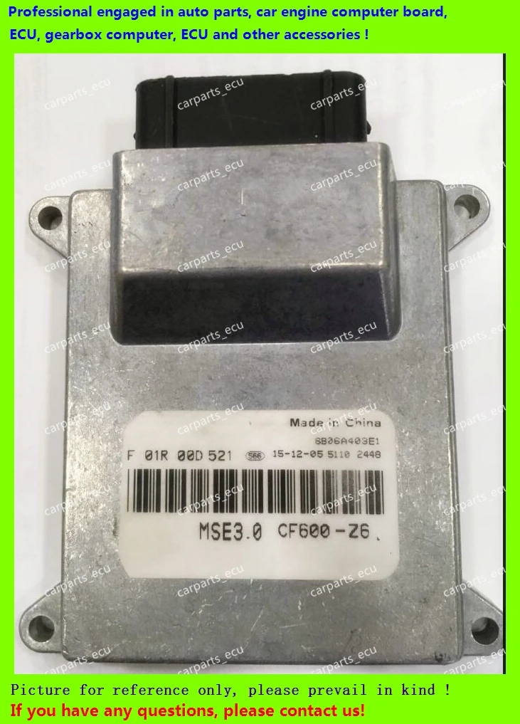  For car engine computer board/ECU/Electronic Control Unit/Car PC/ F01R00D521 MSE3.0 CF600-X6 CF600-