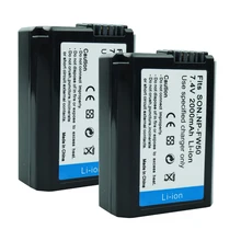 2* 2000mAh NP-FW50 bateria NP FW50 Camera Battery for Sony Alpha a6500 a6300 a6000 a5000 NEX-3 a7 7R a7R a7II NEX-3 NEX-3N NEX-5 2* 2000mAh NP-FW50 bateria NP FW50 Camera Battery for Sony Alpha a6500 a6300 a6000 a5000 NEX-3 a7 7R a7R a7II NEX-3 NEX-3N NEX-5