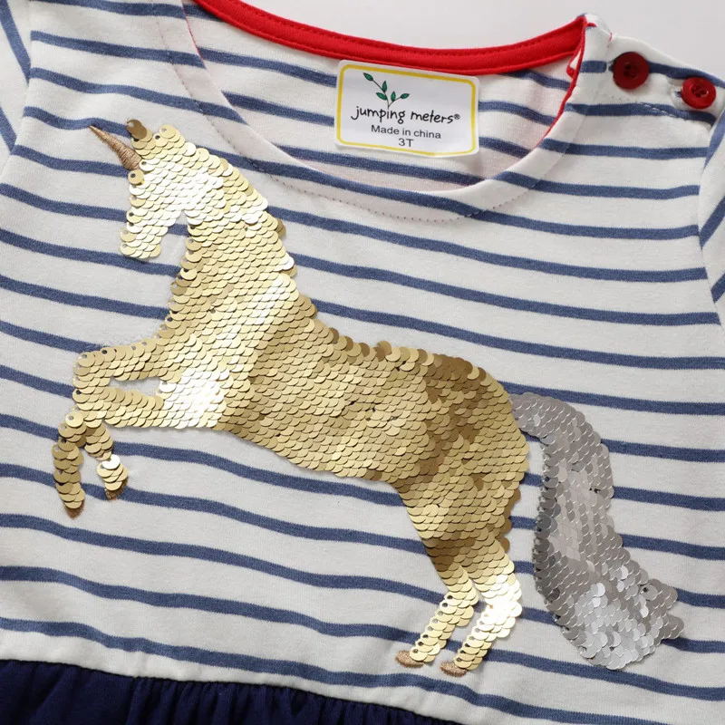 Girls Embroidered Unicorn Dresses Children Short Sleeve Vestidos Baby Girls Beach Clothes Dresses Summer Kids Dress For Girl (7)
