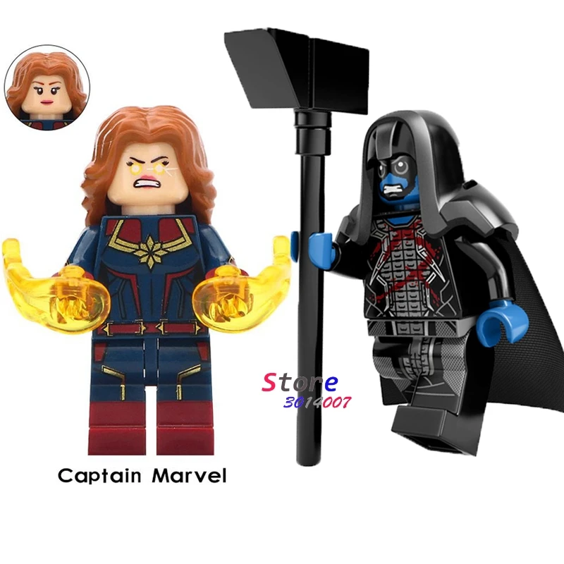 

Single Infinity War Series Captain Marvel Ronan movie Spider Iron Man Captain America building blocks toys for children