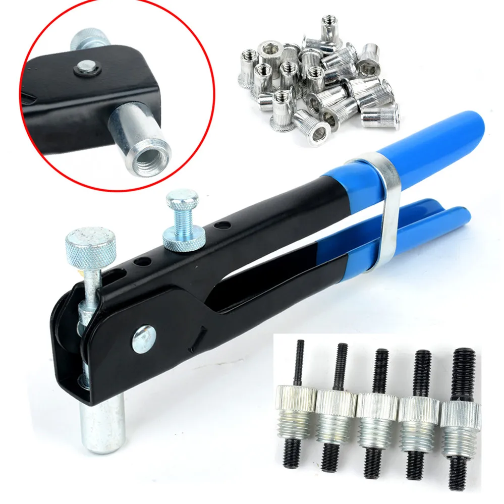 

86pcs/set Nut Rivet Tool Kit Threaded Nut M3-M8 Insert Heavy Duty Riveter Rivnut Nutsert Riveting Kit
