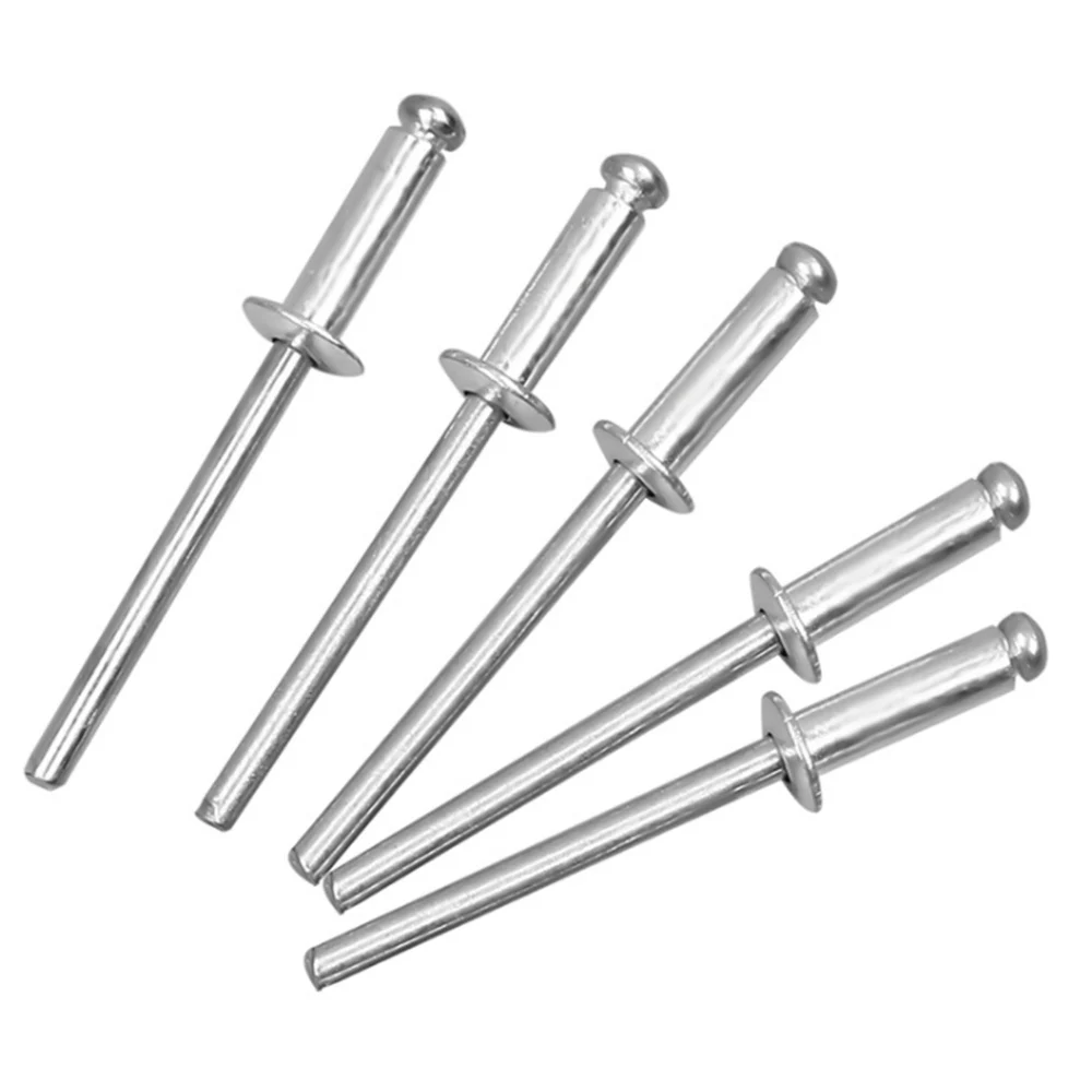 Hot Sale 100pcs/set 4*10 Silver Riveting Gun Rivet Aluminum Rivet Decoration Nail Blind Aluminum Alloy Rivet photo