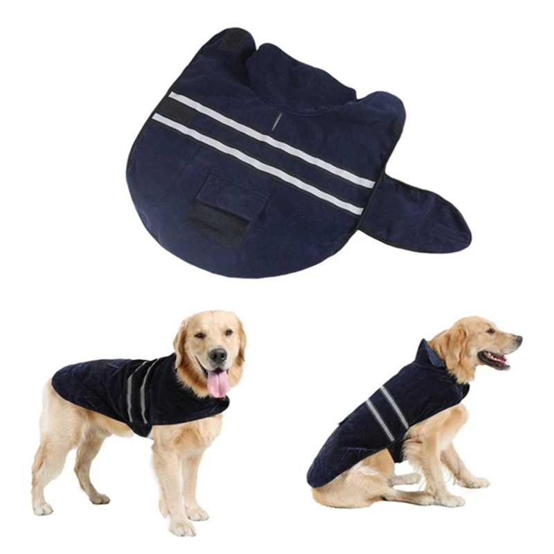 Pet Dog Cotton Jackets with Reflective Stripe for Puppy Pet Dog Double