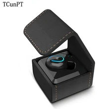 TCunPT модные мини беспроводные Bluetooth наушники невидимые одиночные наушники стерео наушники Hands-free гарнитура с зарядным устройством