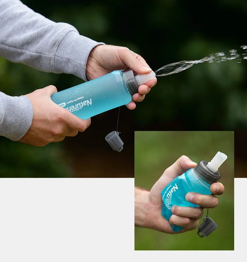 Naturehike 280 мл/420 мл ТПУ Складная Силиконовая бутылка для воды Спорт на открытом воздухе бег Велоспорт Кемпинг чашки анти-микробная чашка для воды