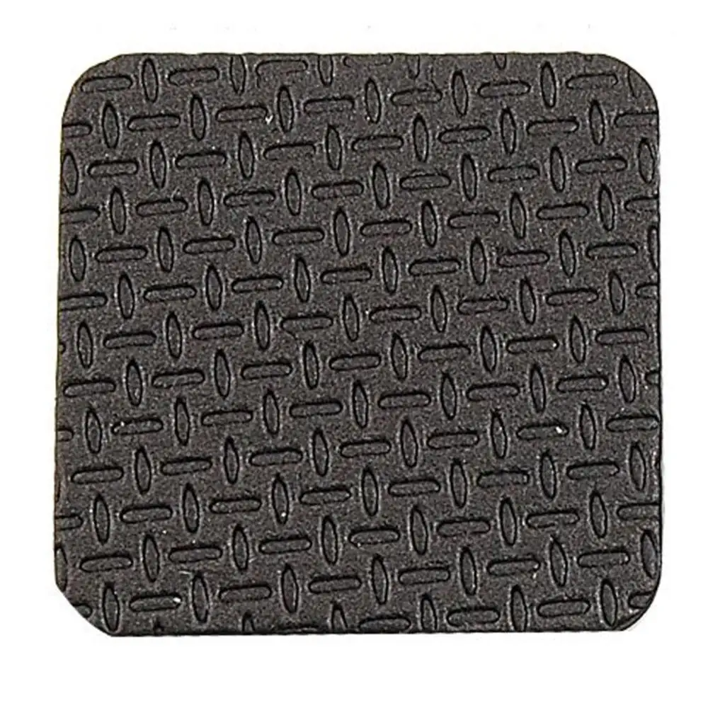 4 Pcs Square Shaped Black Nonslip Foam Adhesive Pad Mat for Furniture