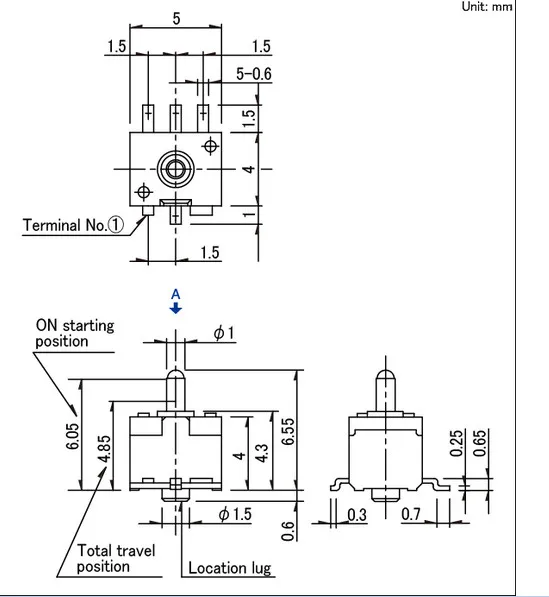SPPW810201 unidirectional miniature detection reset switch core camera fretting 3_