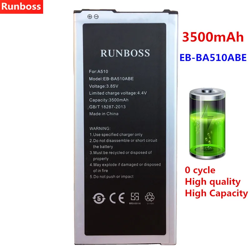 

100% Real 3500mAh Original Replacement EB-BA510ABE Battery For Samsung Galaxy A5 2016 A510 A510F A5100 A510M A510FD A510K A510S