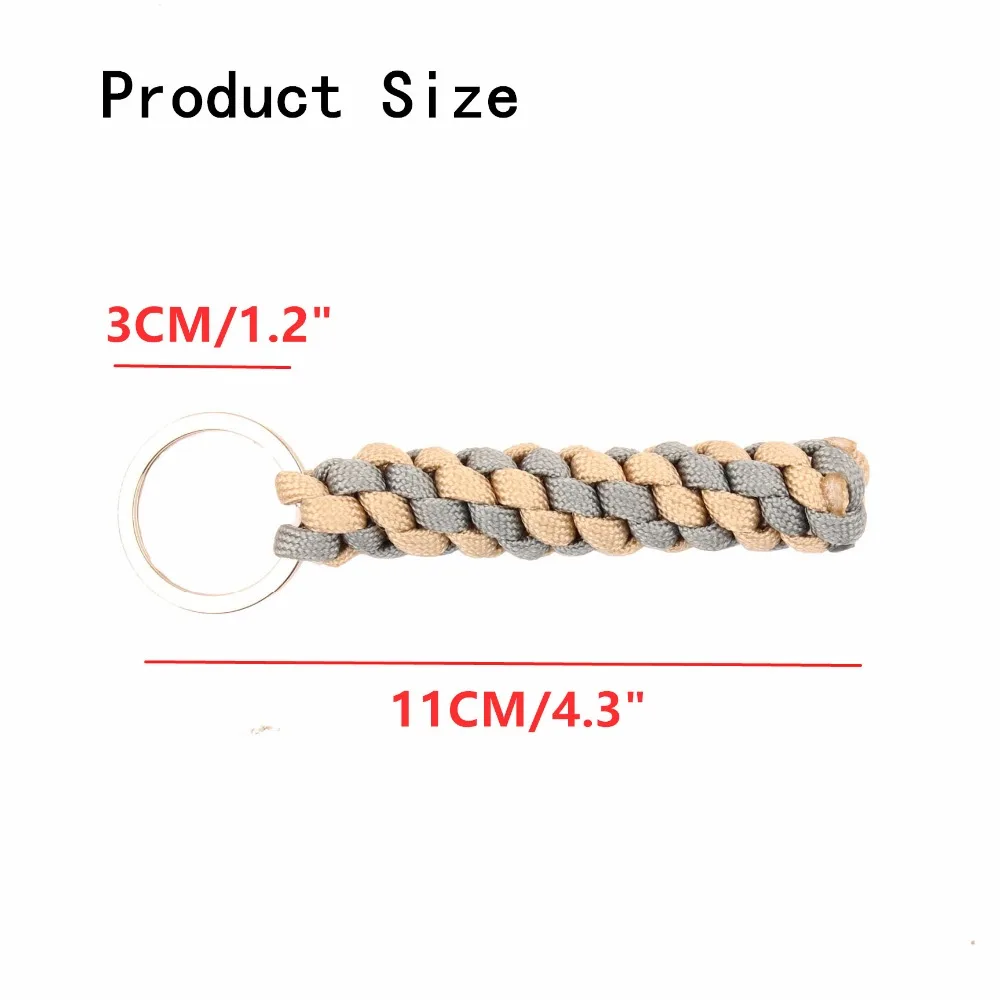 CAMPINGSKY Paracord سوار 550 Paracord المفاتيح في الهواء الطلق التخييم بقاء المعدات المظلة الحبل حبل مفتاح سلسلة