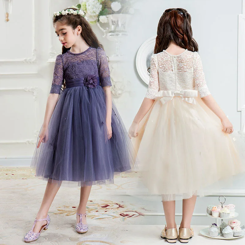 Flower girl dresses for party and wedding size 4 6 7 8 9 10 11 12 13 14 15 16 teenager evening