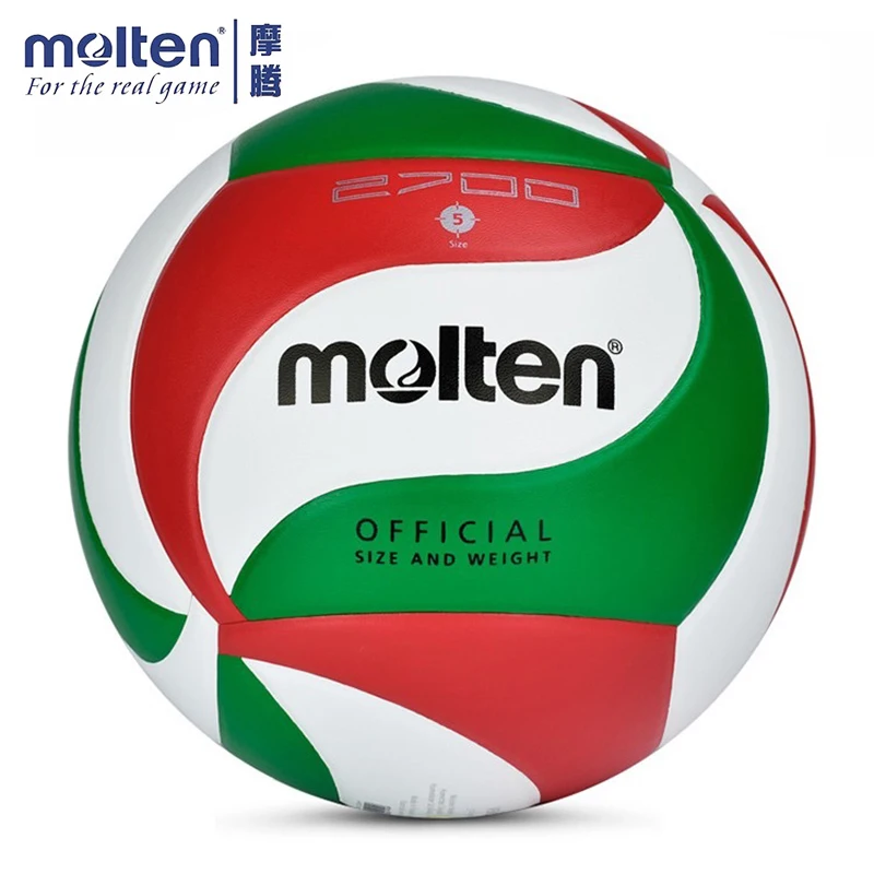 Original Molten V5M2700 Volleyball Official Size 5 PU Leather Volleyball Ball For Indoor Training Free With Ball Needle + Bag