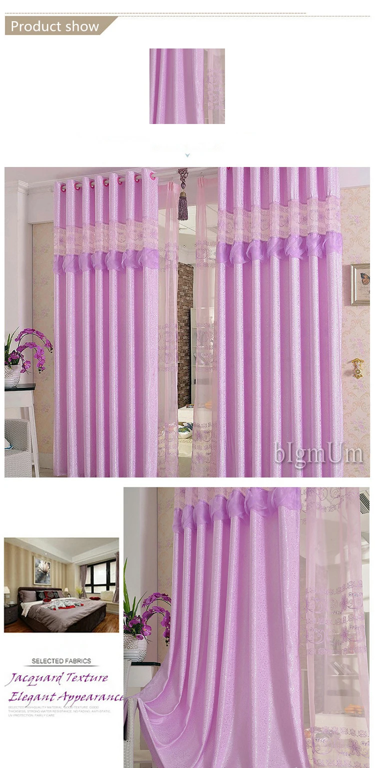 Embroidered Sheer Curtains For Living Room Bedroom Hotel Luxury