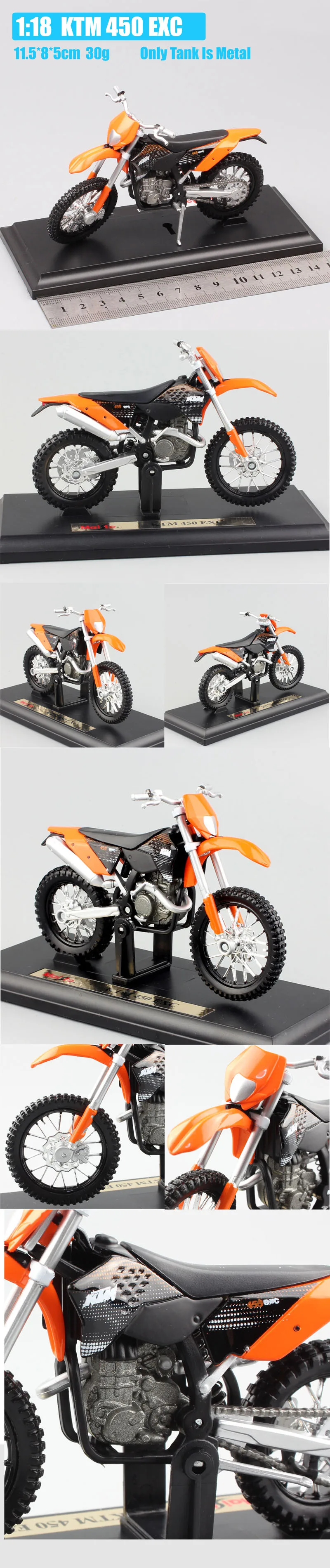 1:18 Масштаб maisto мотоцикл KTM 450 EXC ралли SXF SX520 525 duke Мотокросс грязи гоночный велосипед Diecasts транспортные средства эндуро модели игрушки