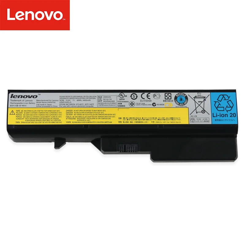 Оригинальный аккумулятор для ноутбука Lenovo G460 G465 G470 G475 G560 G565 G570 G575 G770 Z460 L09M6Y02 L10M6F21