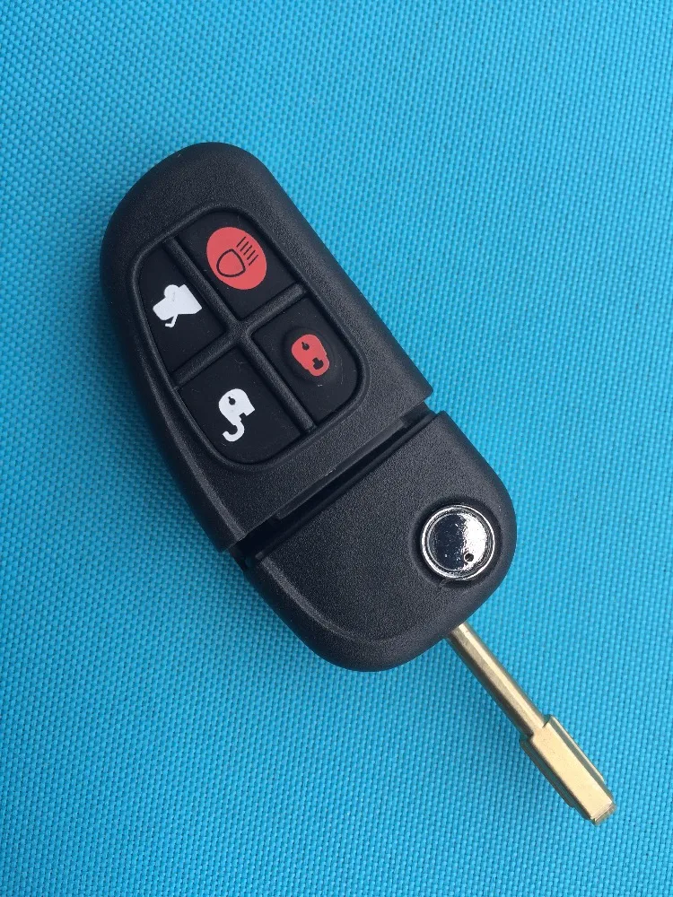 Для Jaguar X TYPE S XJ XKR XF XK E 4 кнопочный дистанционный умный флип-Брелок чехол Tibbe корпус