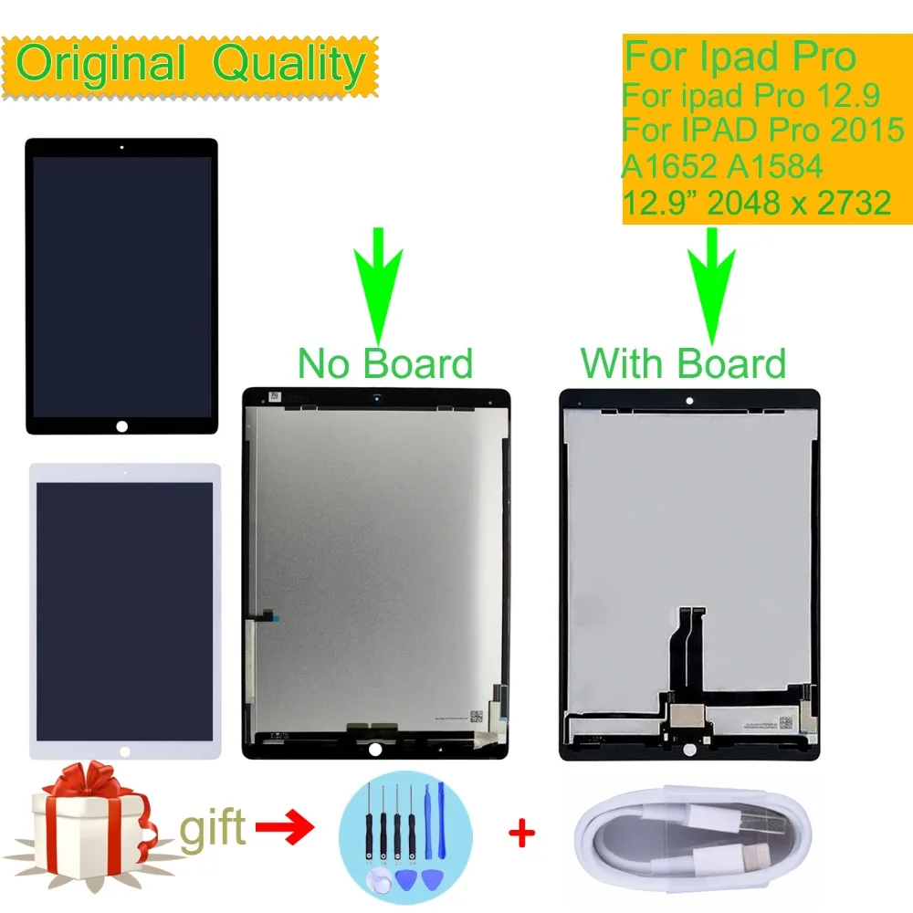 

ORIGINAL For Apple iPad Pro 12.9 2015 LCD Display Touch Screen Digitizer Assembly For iPad Pro 12.9" A1652 A1584 Panel Complete