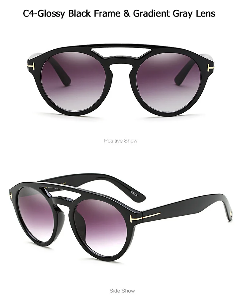 JackJad, модные Клинт стиль, круглая оправа, винтажные классические солнцезащитные очки для женщин и мужчин, фирменный дизайн, солнцезащитные очки Oculos De Sol 97369 - Цвет линз: C4