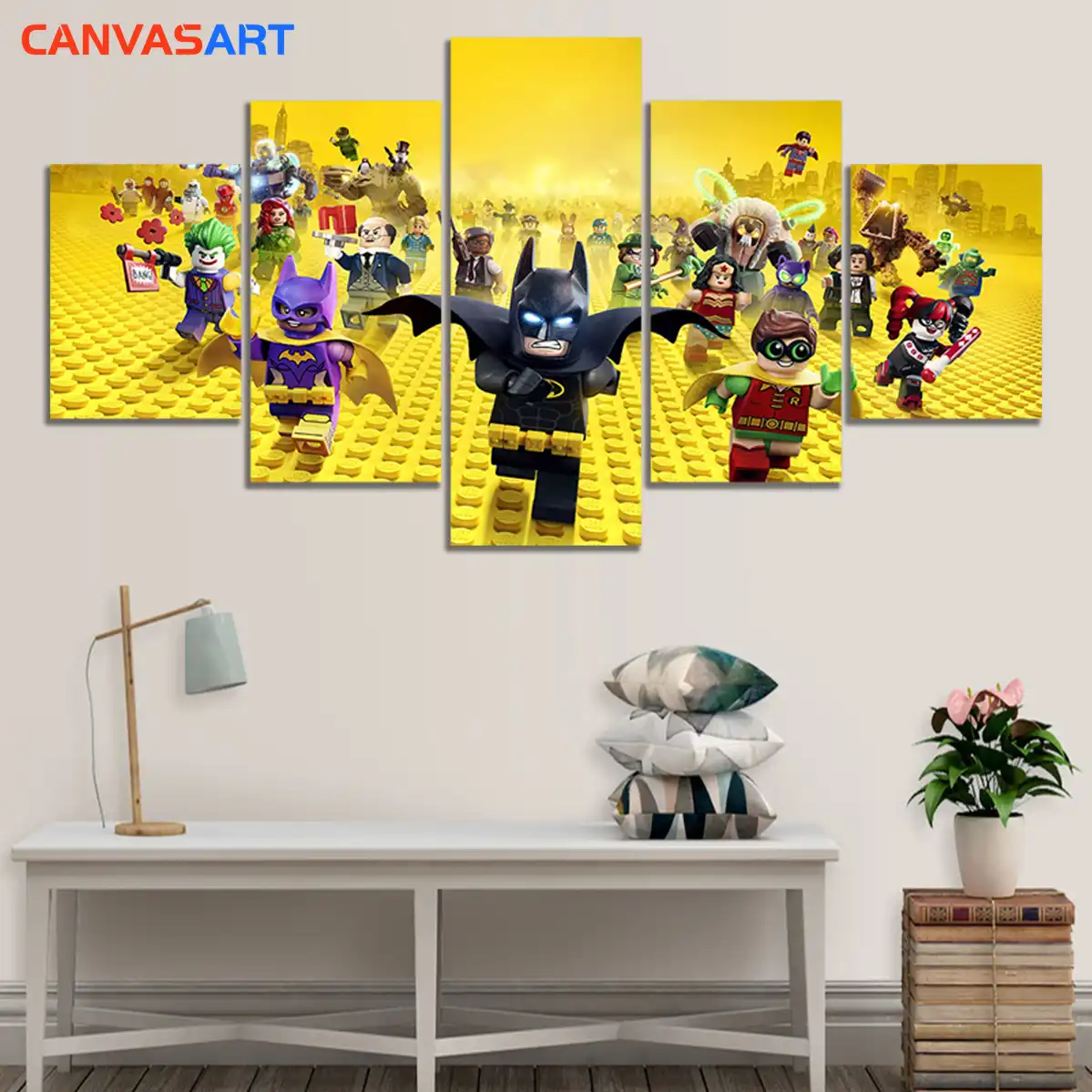 Холст книги по искусству 5 шт. фотографии развивающие игрушечные лошадки Lego
