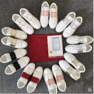 

Small white shoes, lovers, animal patterns 2018 spring summer, European and American new leather, leisure rivets, sports shoes