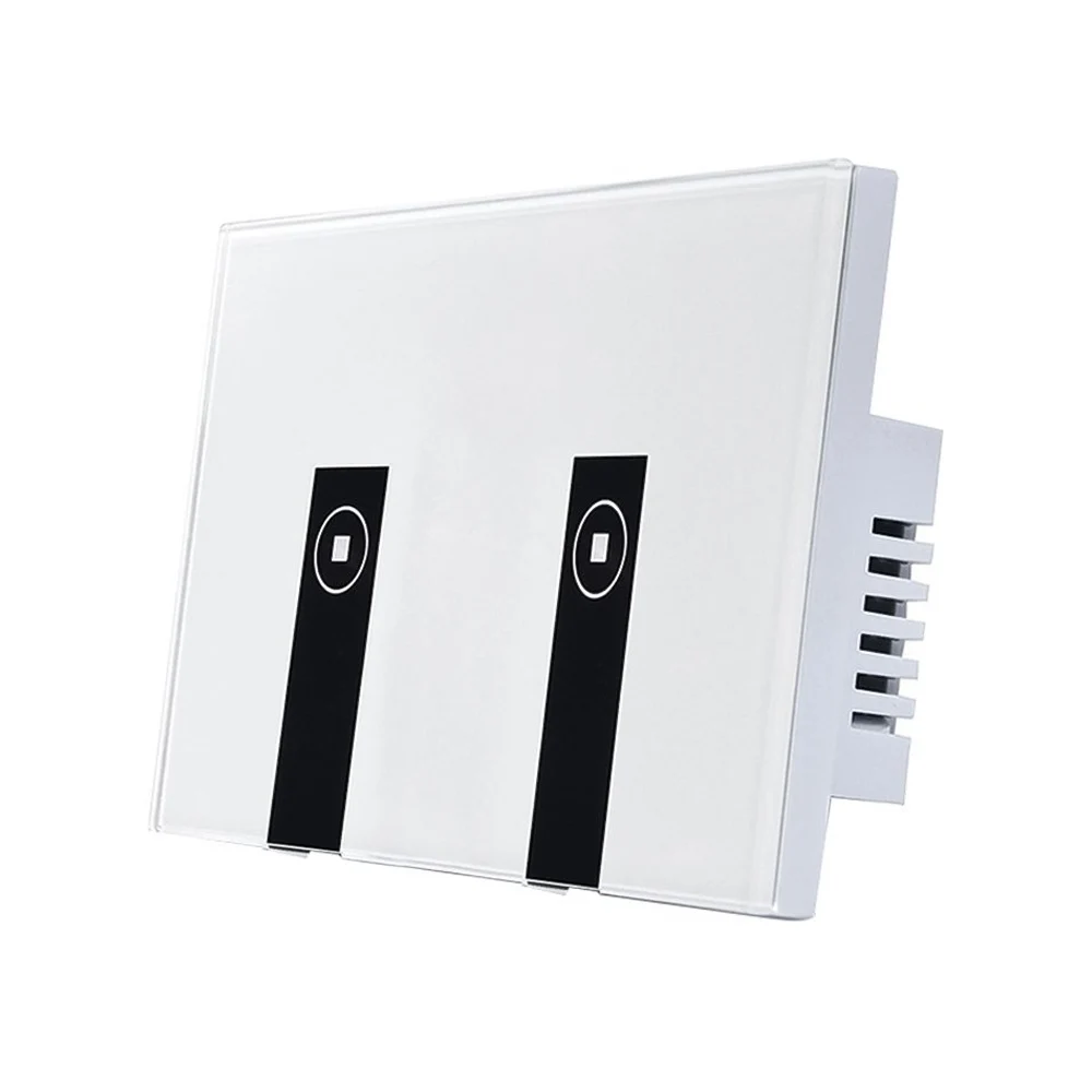 WiFi Smart Light Switch 2 Switches Touch Wall Plate Alexa Light Switch In Wall Wireless On