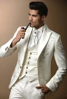 Custom made 3 pieces groom tuxedos wedding suits for men Groom Groomsmen Tuxedos mens wedding suits (Jacket+Pant+Vest+Tie)terno custom made men suits fashion groom suits tuxedos black lapel single breasted men wedding suits tuxedos groomsman suits jacket