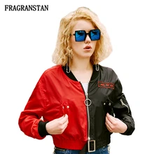 Весна осень Женская Повседневная Свободная короткая куртка женская мода хит цвет письмо пальто уличный стиль высокое качество верхняя одежда JQ583