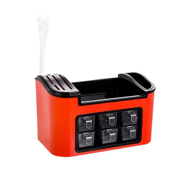 

seasoning sets Multi-functional kitchen household seasoning can chopsticks cage set combination knife rack manufacturer 3