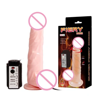 

BAILE Huge Dildo With Vibrator Vibrating Penis Dildos Suction Cup Realistic Dick Cock Sex Prosucts Sex Toys For Women