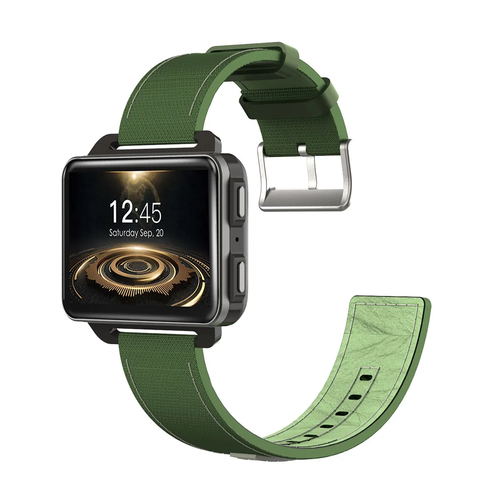 LEMFO LEM4 Pro, 2,2 дюймов, большой экран, игра, Android, Смарт-часы, 3g, 1 Гб+ 16 ГБ, большая память, умные часы с камерой МП, Видеозвонок - Цвет: Зеленый