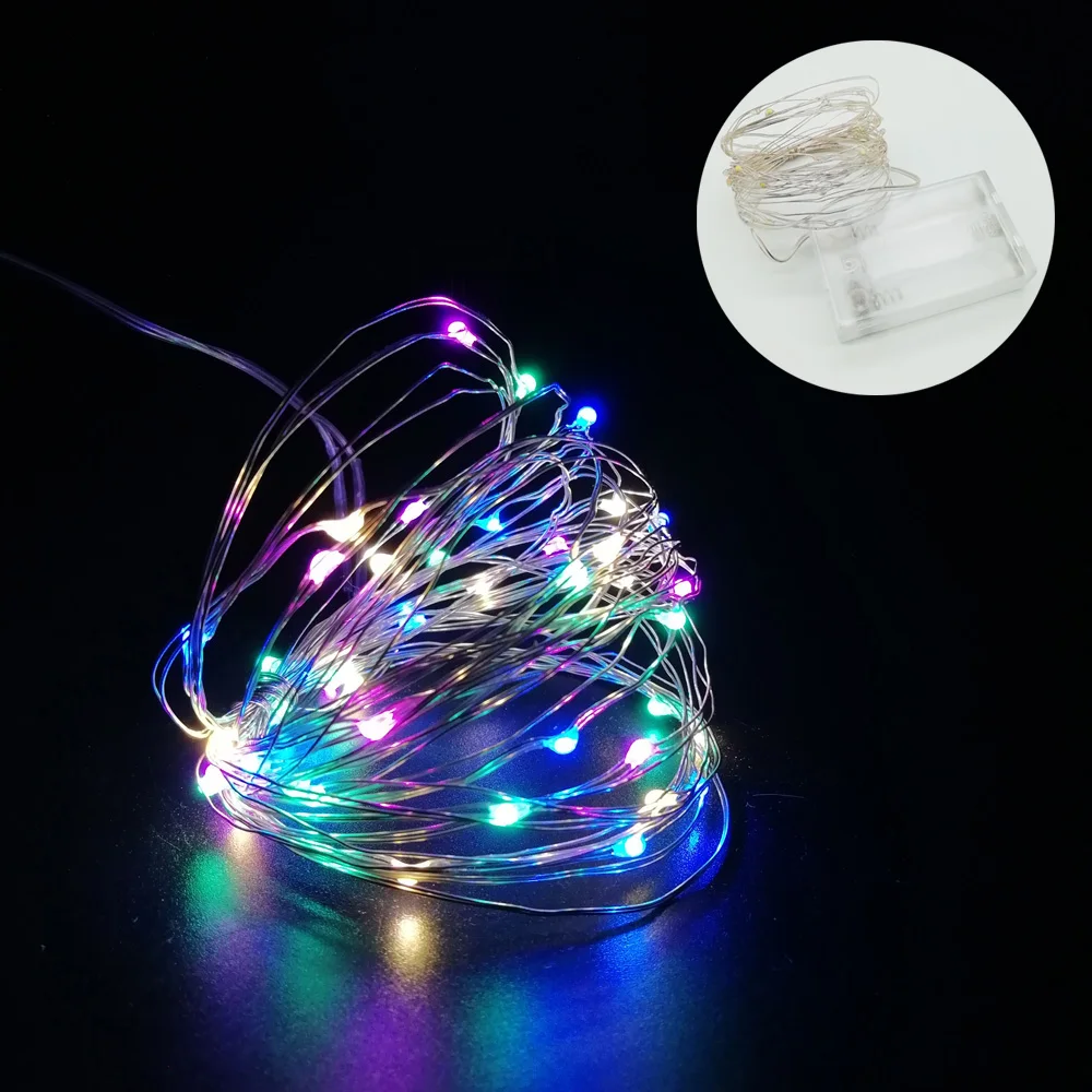 

USB AA Holiday fairy lights garland on batteries LED string lights decoration christmas outdoor festoon slingers curtain tinsel